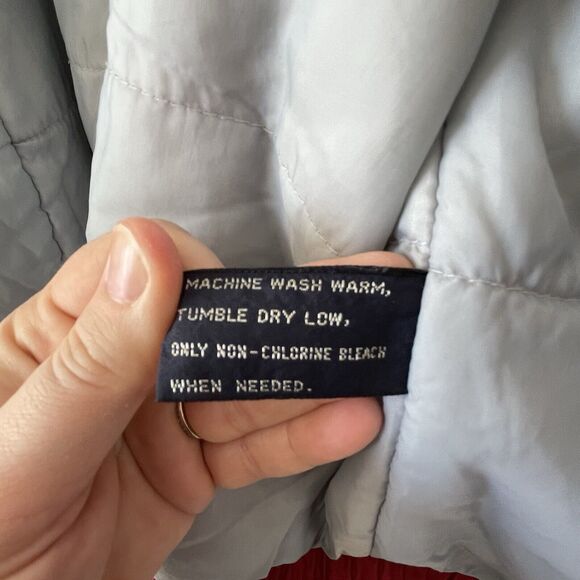 Vintage Distressed Ozark Trail Red Insulated Jacket Men’s Medium Coat Zip Bomber - Picture 9 of 10